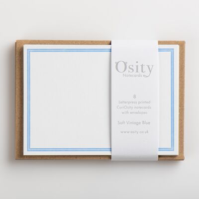 8 taccuini CuriOsity Letterpress, Soft Vintage Blue