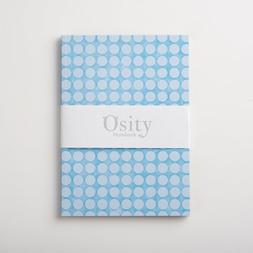 Stepping Stones A5 Notebook, Soft Vintage Blue, Plain Pages
