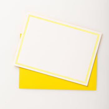 8 cartes de notes typographiques LuminOsity, jaune lumineux 2