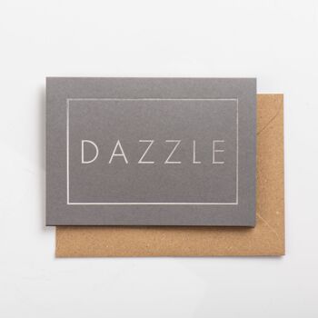 Carte Dazzle, Argent sur Argent Subtil 1
