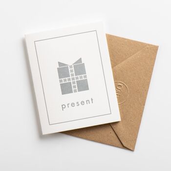 Présenter Petite Carte, Argent Subtil