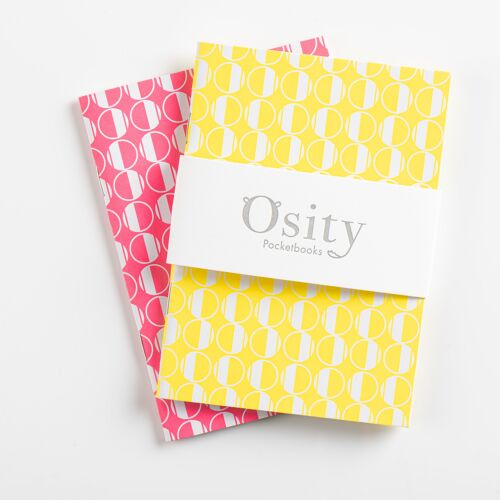 Pack of Two Eau Pocketbooks, Luminous Yellow and Hot Pink