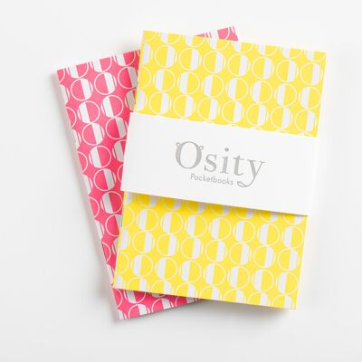 Packung mit zwei Eau Pocketbooks, leuchtendes Gelb und heißes Pink
