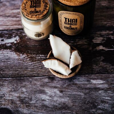 Thai Bamboo & Coconut - Wine Bottle Candle