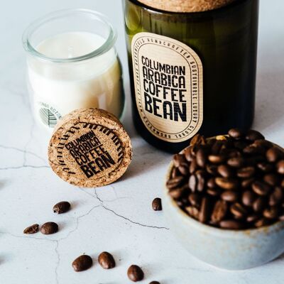 Columbian Arabica Coffee Bean - Wine Bottle Candle