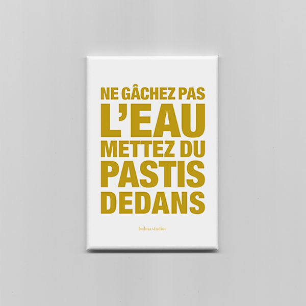Humorous Fridge Magnet – "Pastis" – Typographic Design – Fun Gift – Made in France