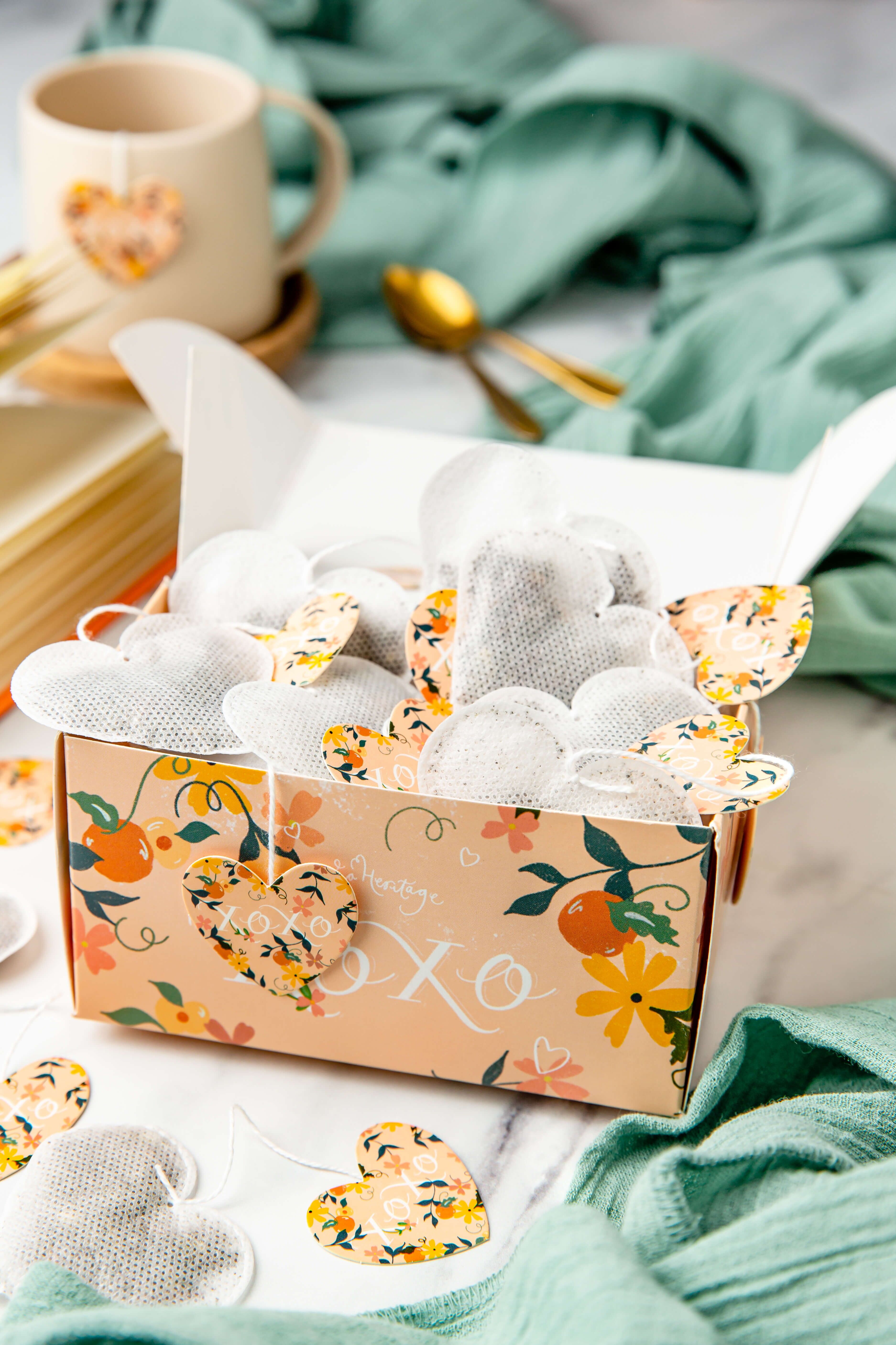 Confezione da 15 bustine di tè bio xoxo heart - Earl Grey