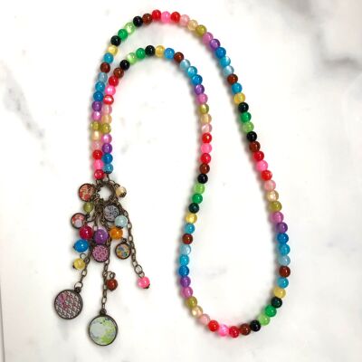 Long necklace Emiko multi