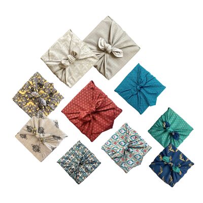 Emballage cadeau réutilisable FabRap Fuorshiki - Pack de démarrage midi 7 pièces