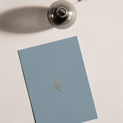 Card A6 - Christmas tree cross stitch 02