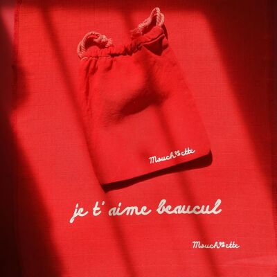 Mouchette - Serviette after-sex -  Pack duo "je t'aime beaucul" -  Edition SV 22