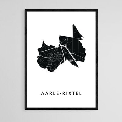 Mappa della città di Aarle-Rixtel - B2 - Poster incorniciato
