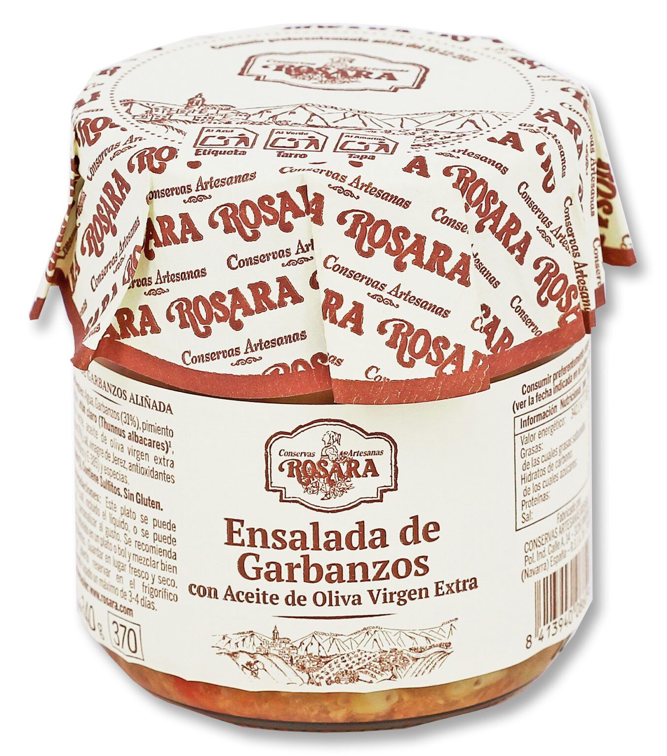Salade de pois chiches en bocal de 370 ml