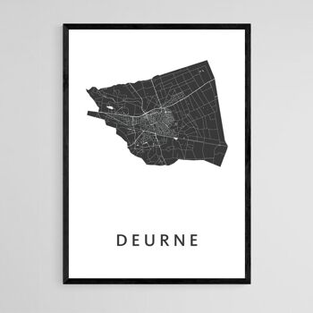Plan de la ville de Deurne - B2 - Poster encadré 1