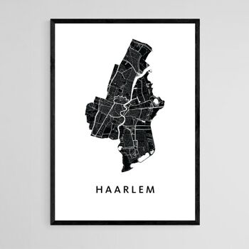 Plan de la ville de Haarlem - B2 - Poster encadré 1