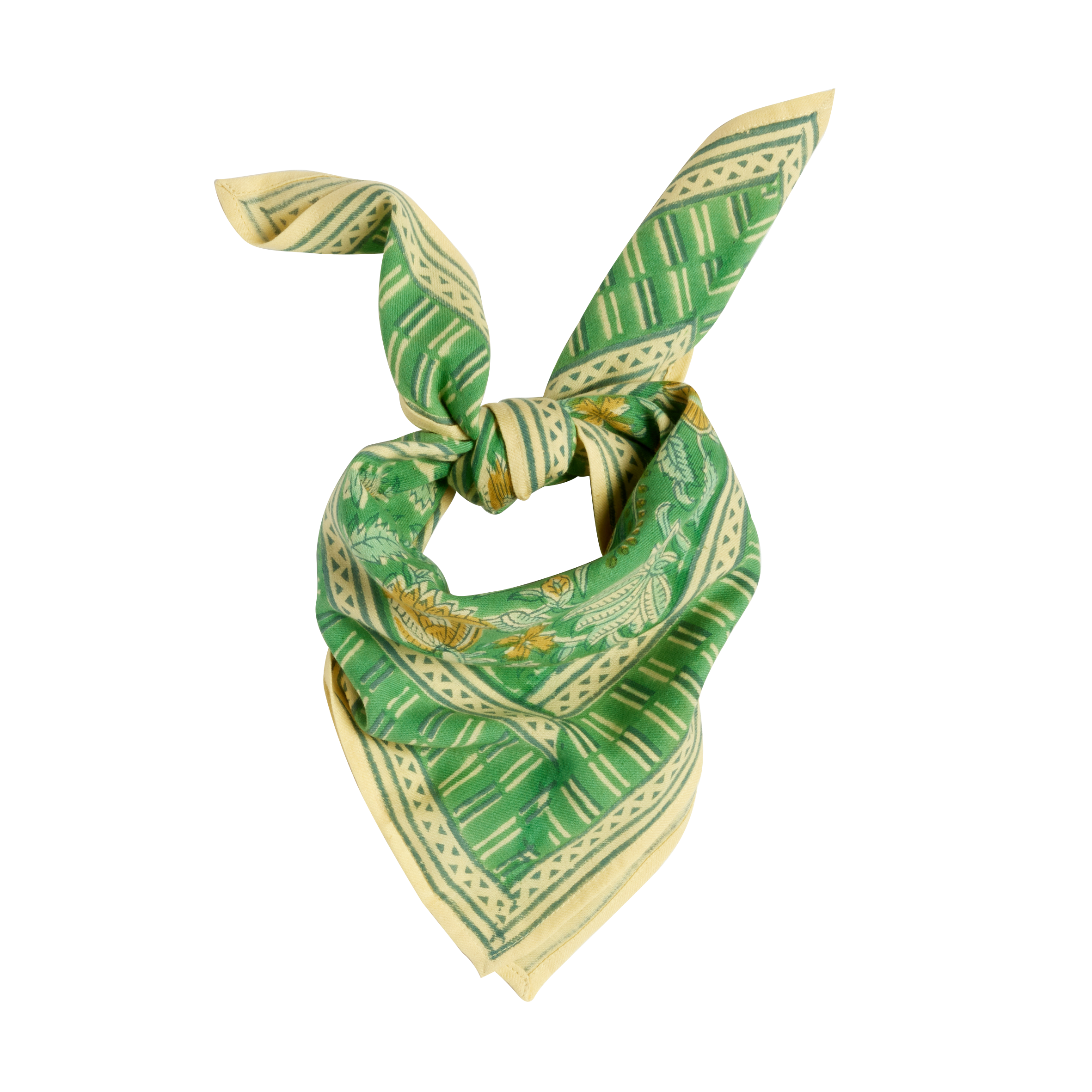 Child's Indian Scarf - Nehru Chlorophyll