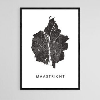 Plan de la ville de Maastricht - A3 - Poster encadré 1