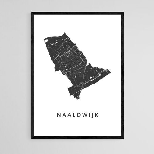 Naaldwijk City Map - A3 - Framed Poster