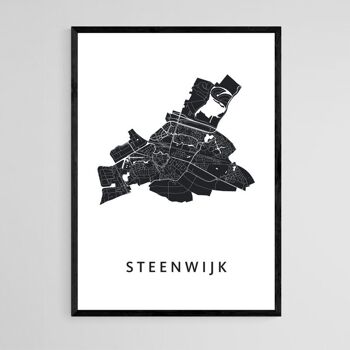 Plan de la ville de Steenwijk - B2 - Poster encadré 1