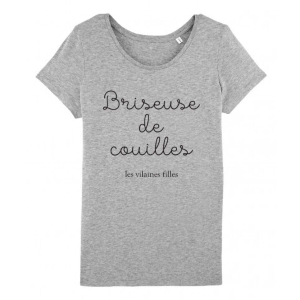 Round neck organic ball breaker t-shirt-Heather gray