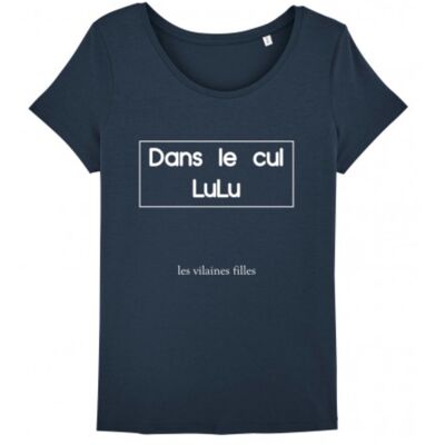 Rundhals-T-Shirt In the ass Lulu bio-Marineblau