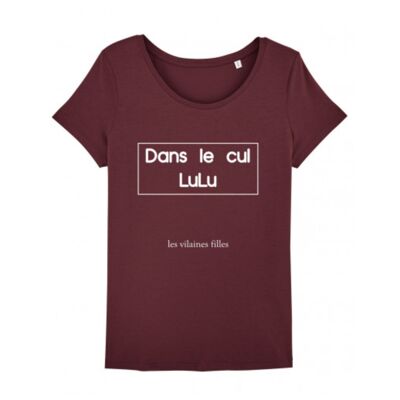 Camiseta con cuello redondo En el culo Lulu organic-Bordeaux