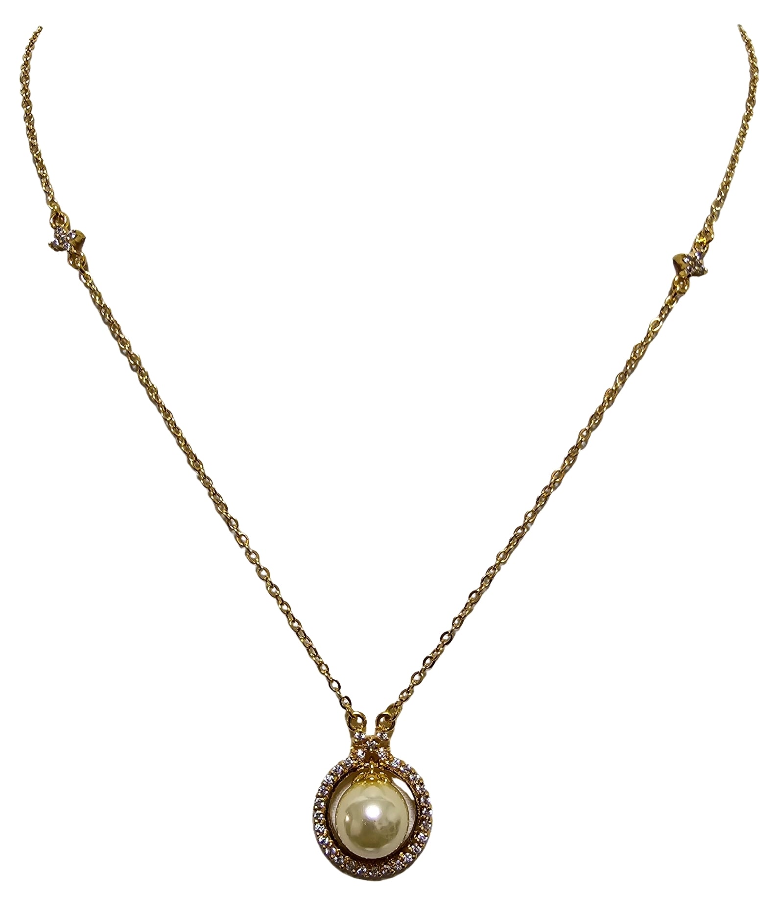 Collana Perle Placcata Oro - Bijoux Classico Donna