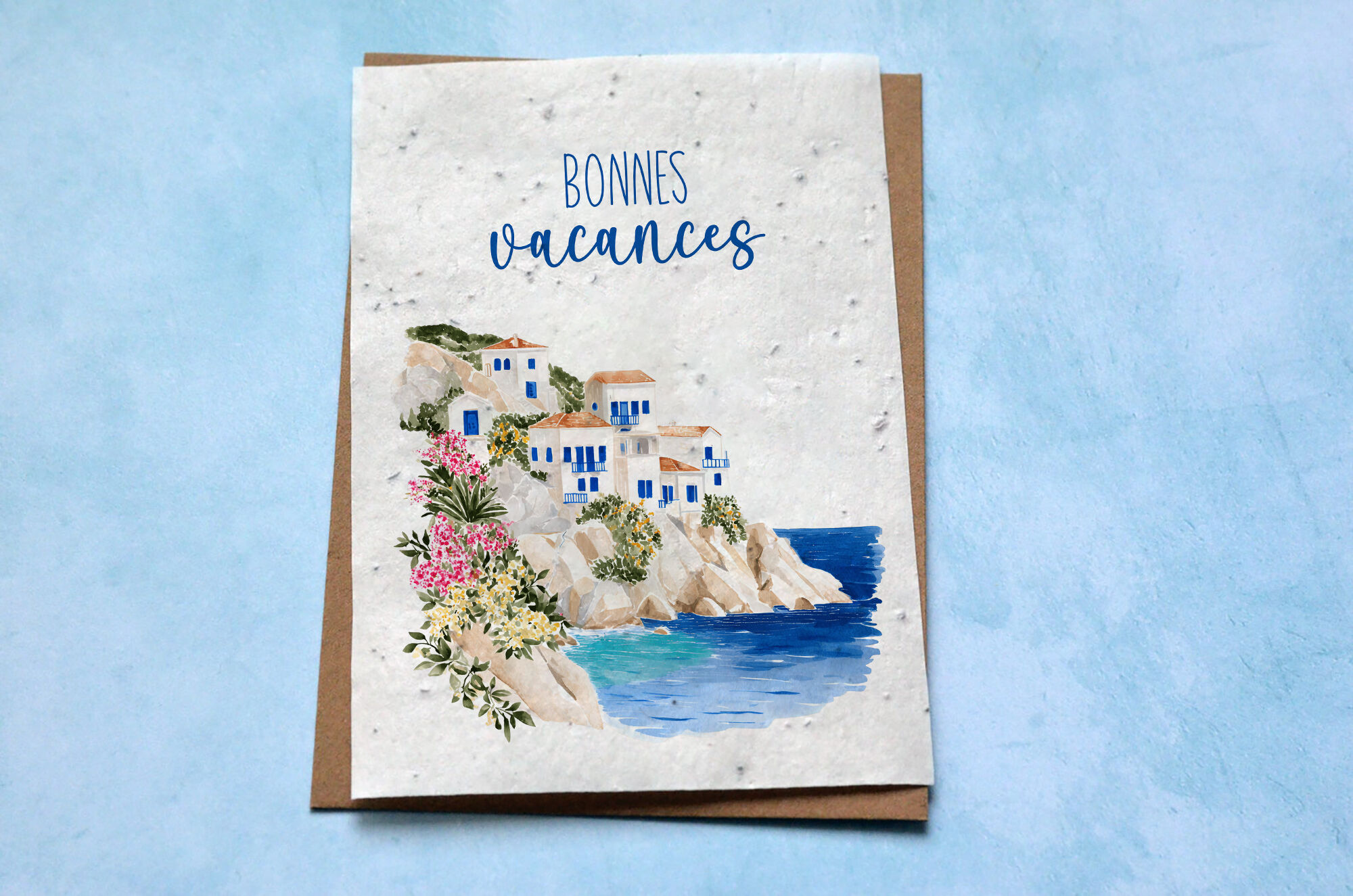 Plantable card Happy Holidays Greece