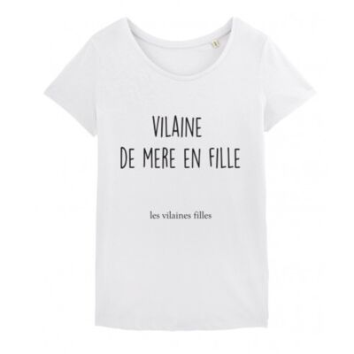 T-Shirt Rundhals Vilaine von Mutter zu Tochter bio-Weiß
