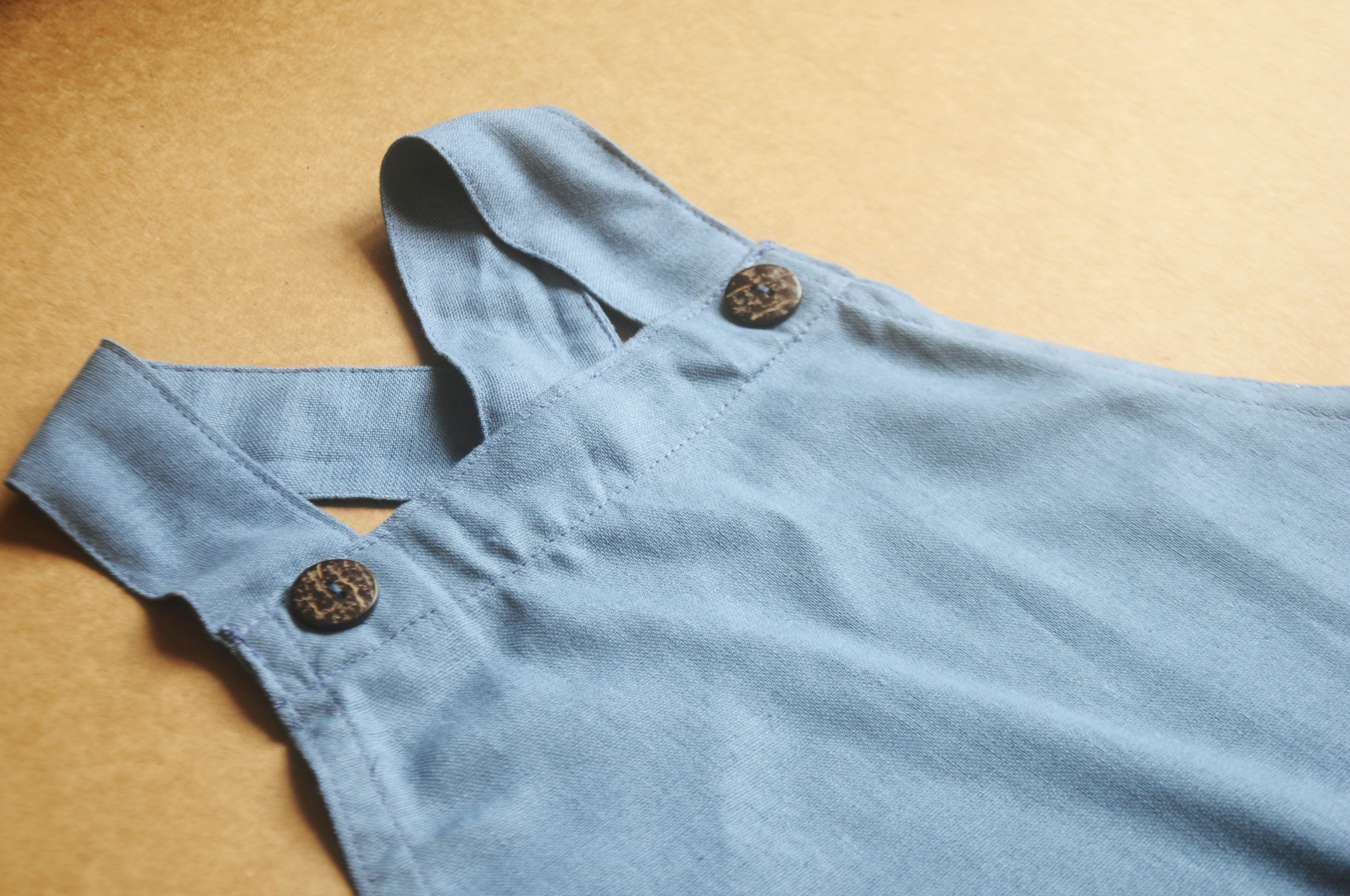 Denim Blue Kids Linen Apron