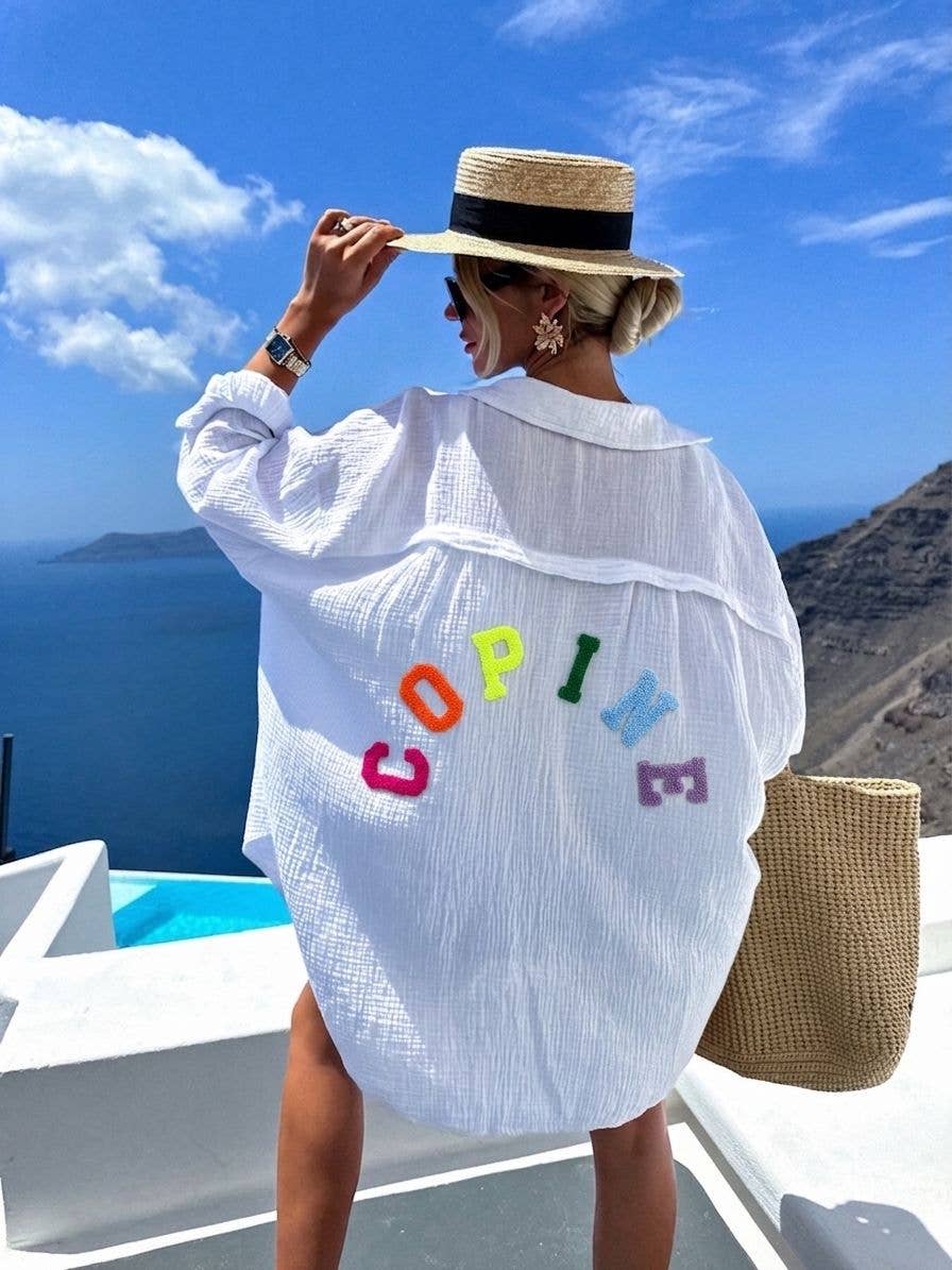 Oversized cotton gauze shirt - 6622 COPINE