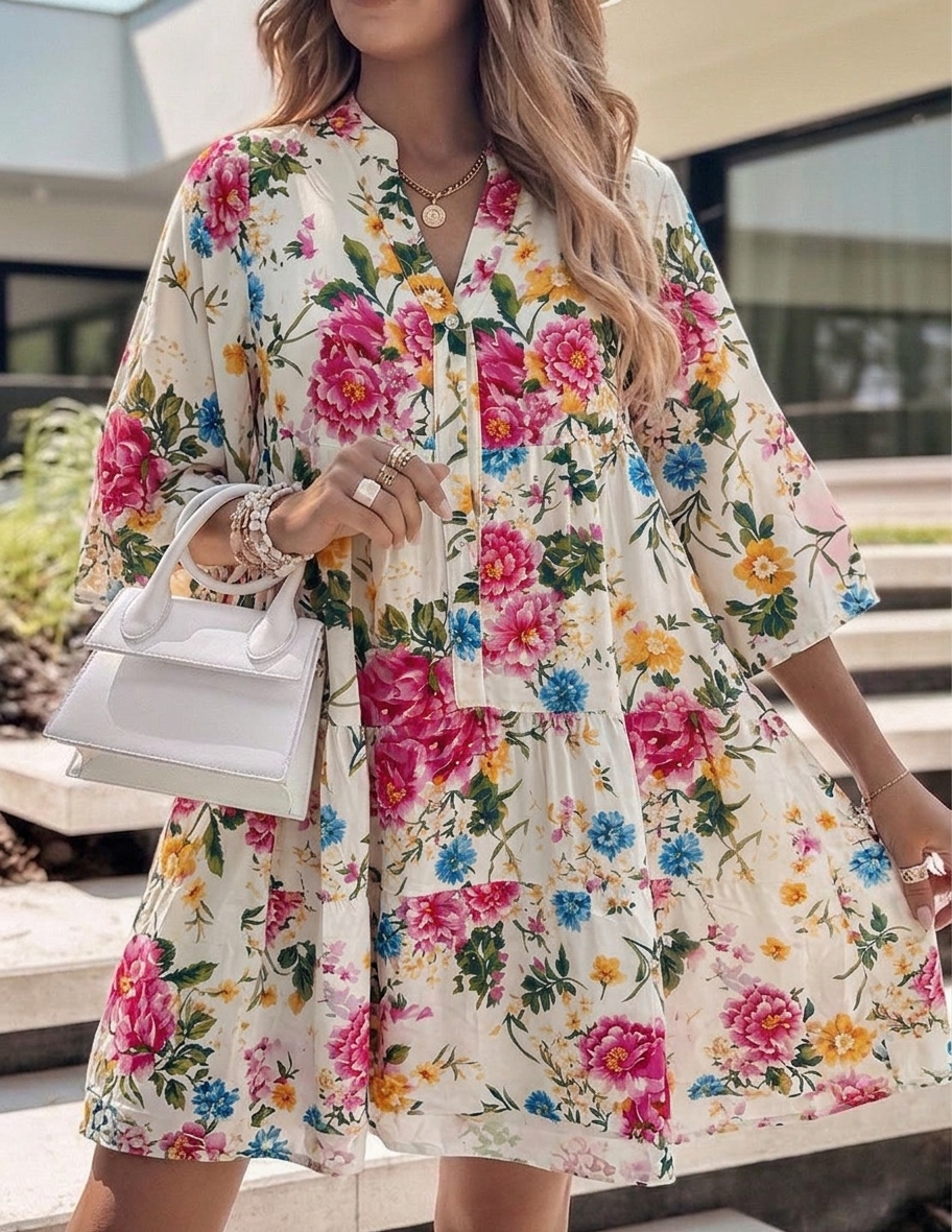 Short viscose dress - 24062-37