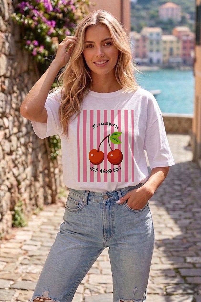 Printed oversized T-shirt - 100% Cotton - 2206-145