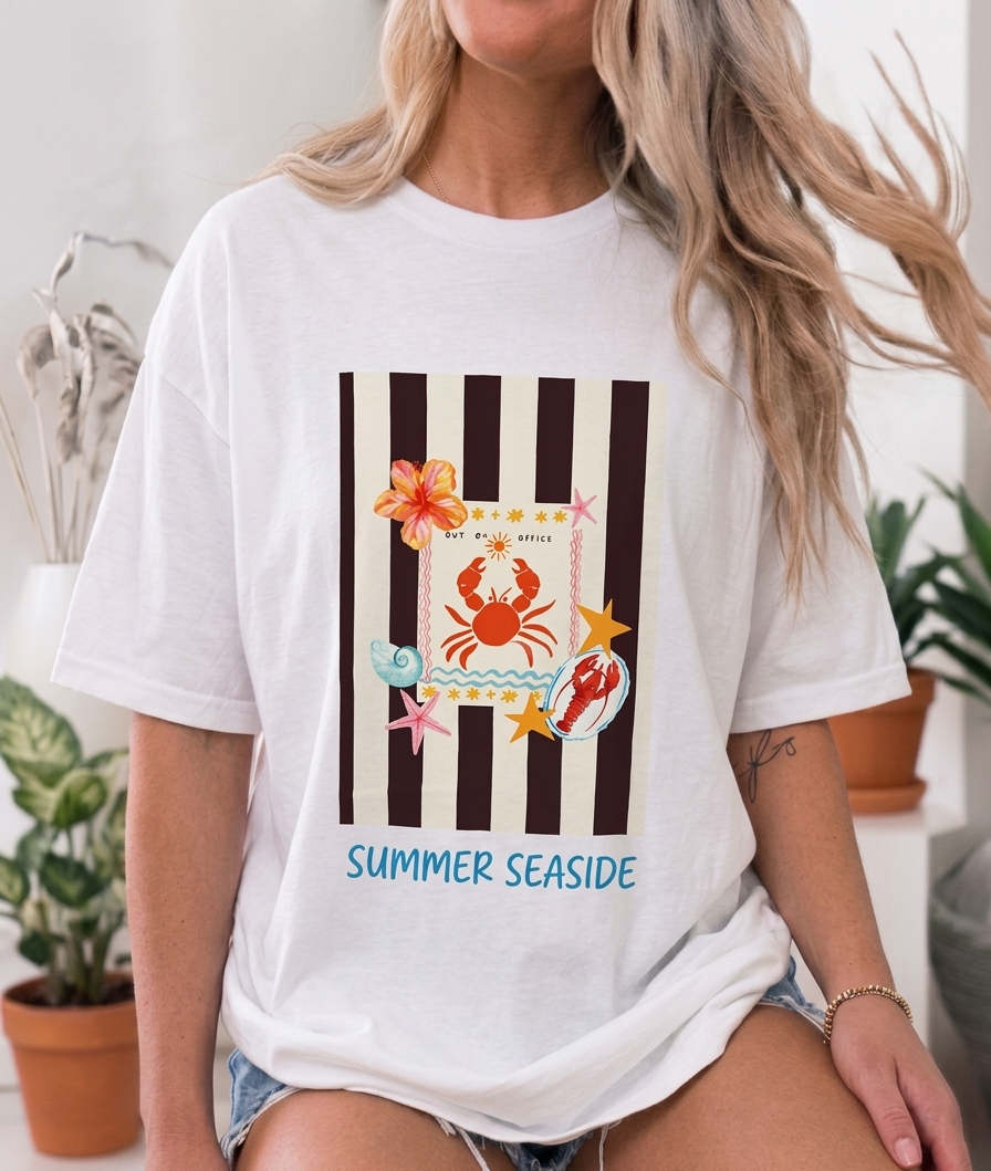 Printed oversized T-shirt - 100% Cotton - 2206-151