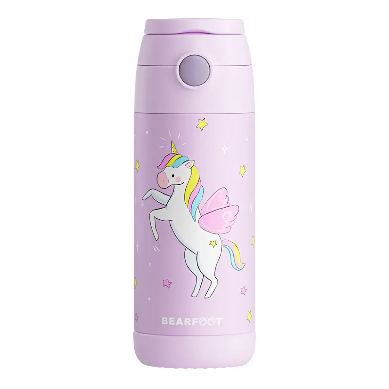 Made For Kids Trinkflasche Mit Strohhalm – 480ml, Edelstahl, Doppelwandig, Isoliert, Auslaufsicher – Für Schule, Sport & Ausflüge –