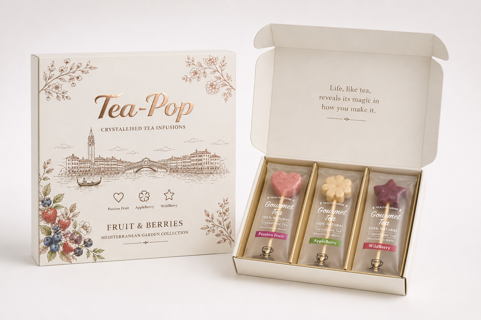 European Café Tea Gift Box – Fruit Infusions (6 Sticks) SHIPPING IN AUGUST