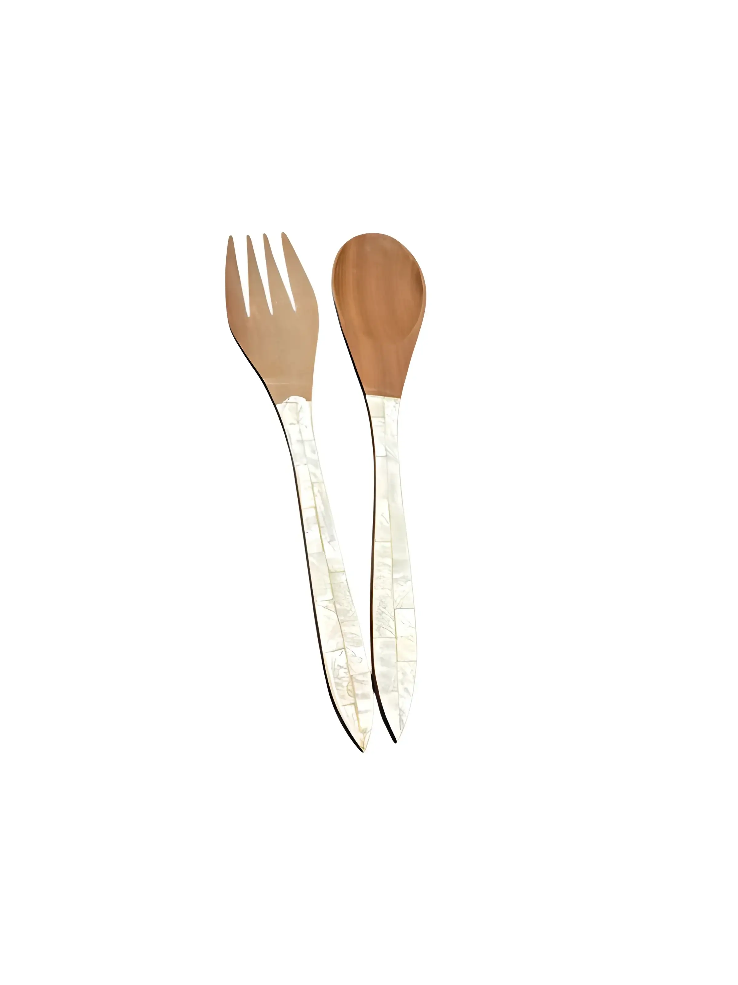 Couverts à salade en bois – Style bohème naturel