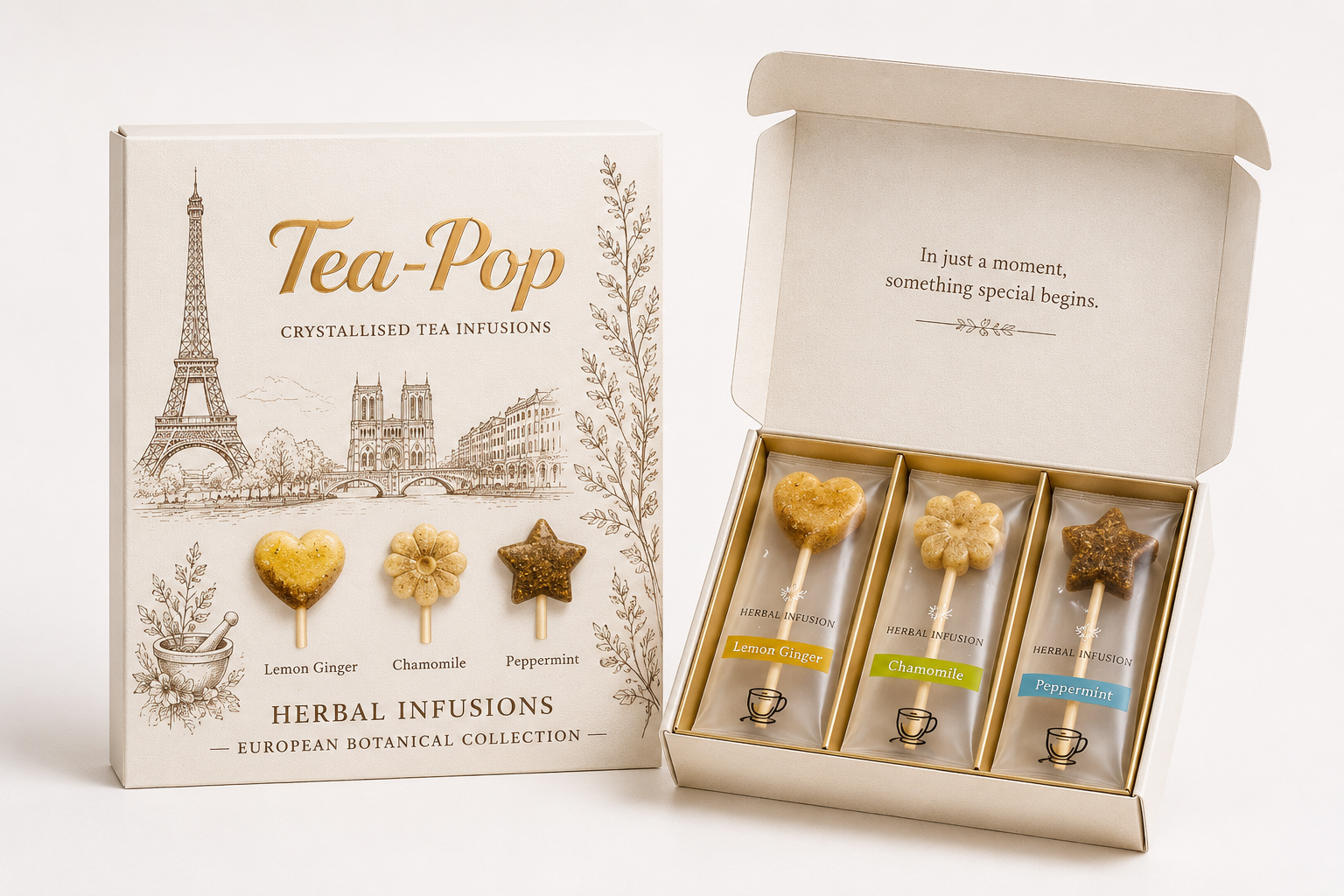 European Café Tea Gift Box – Herbal Infusions (6 Sticks) JULY SHIPPING