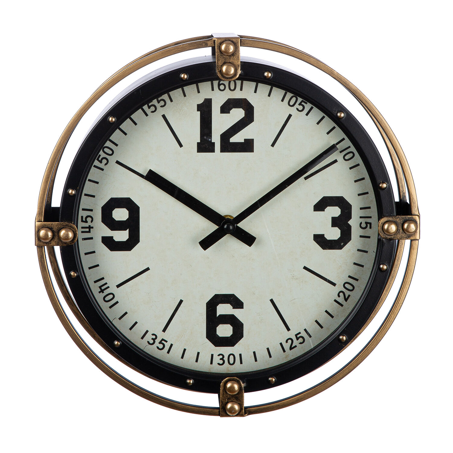 Round wall clock Scottsdale black H.28 cm