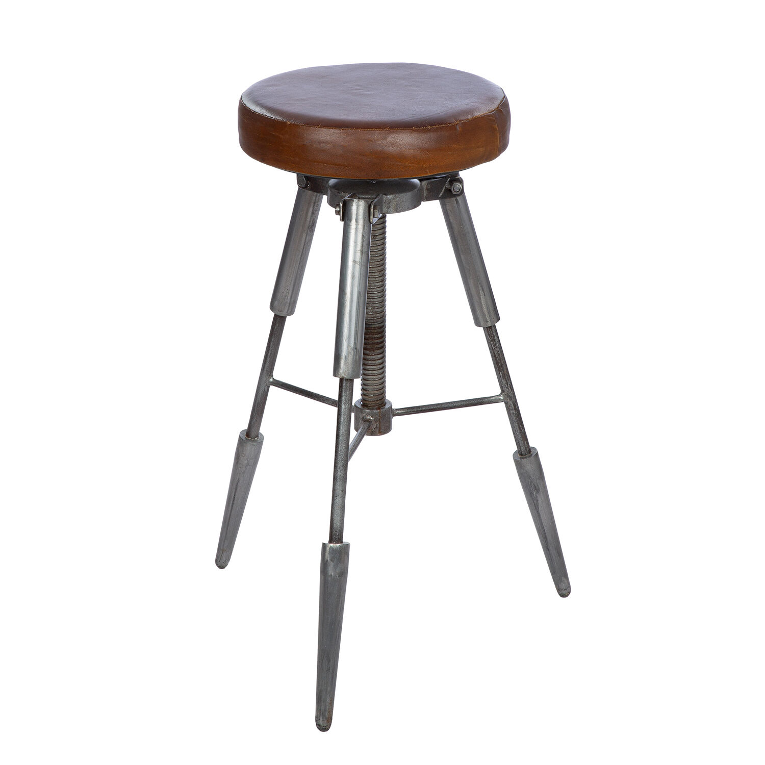 Round stool Trionik grey H.65 cm