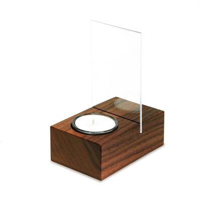 candle holder  FLAME² - walnut