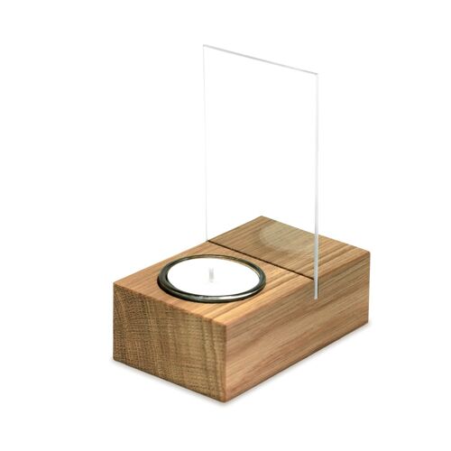 candle holder  FLAME²  - oak