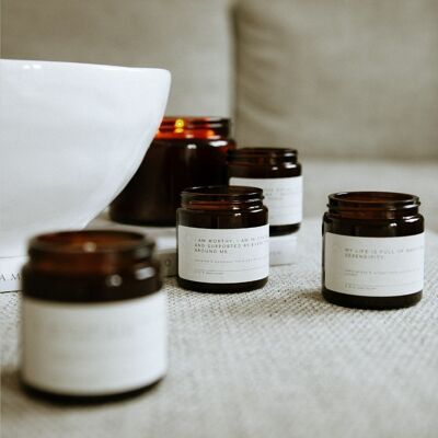 Lavender Soy Hand Poured Candle - Affirmation Jar Candles (120ml)