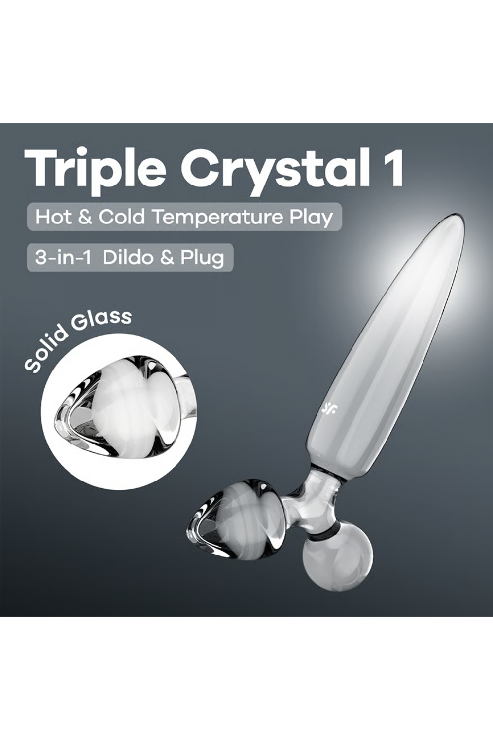 Dildo in vetro Triple Crystal 1 - Satisfyer
