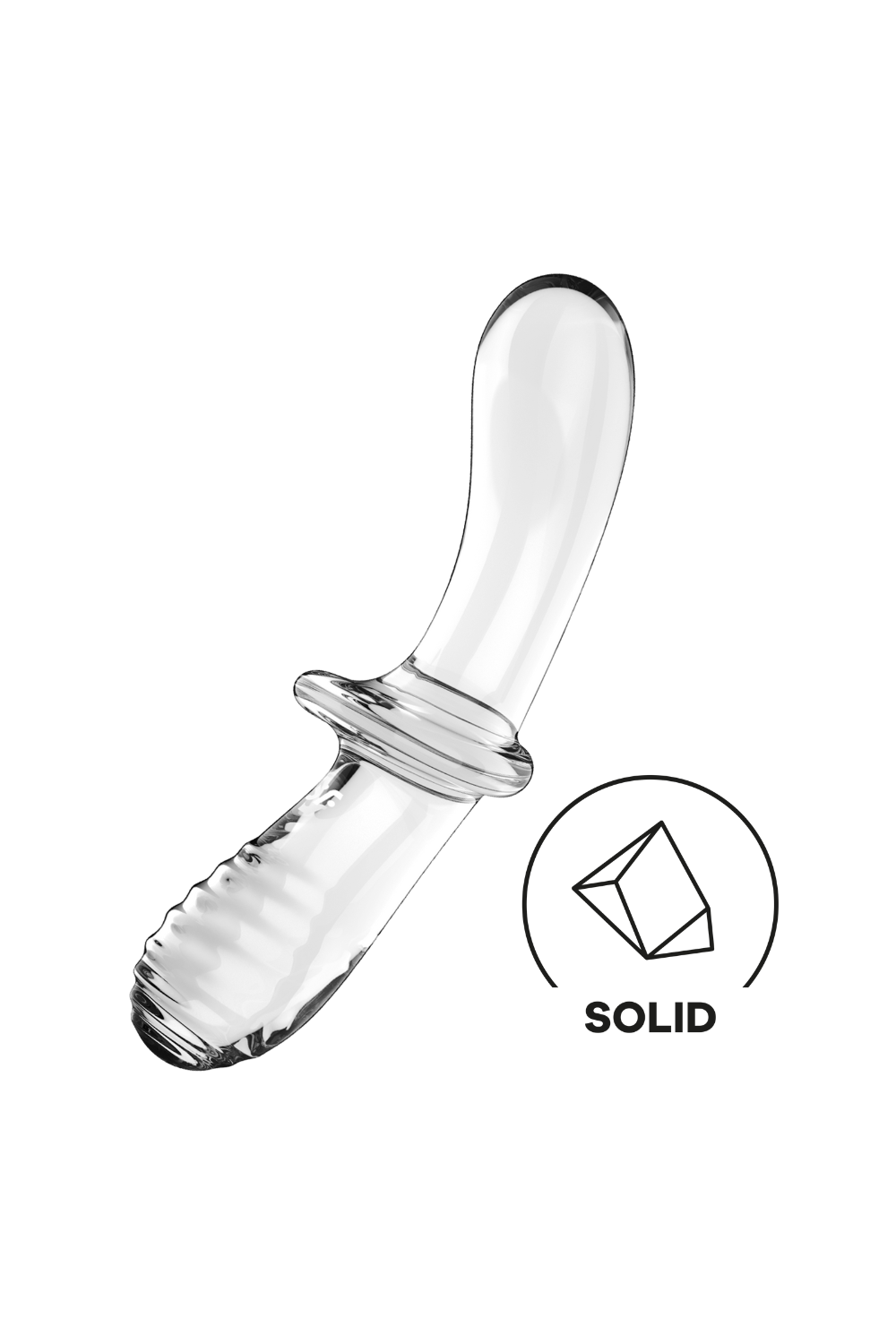 Dildo in vetro borosilicato trasparente e solido Double Crystal Satisfyer