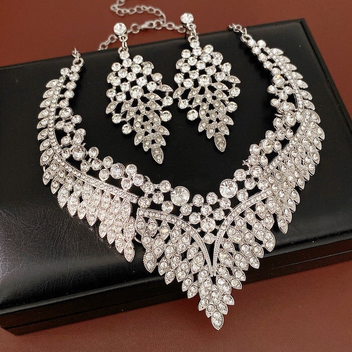 Grand Cascade Crystal Bridal Jewelry Set