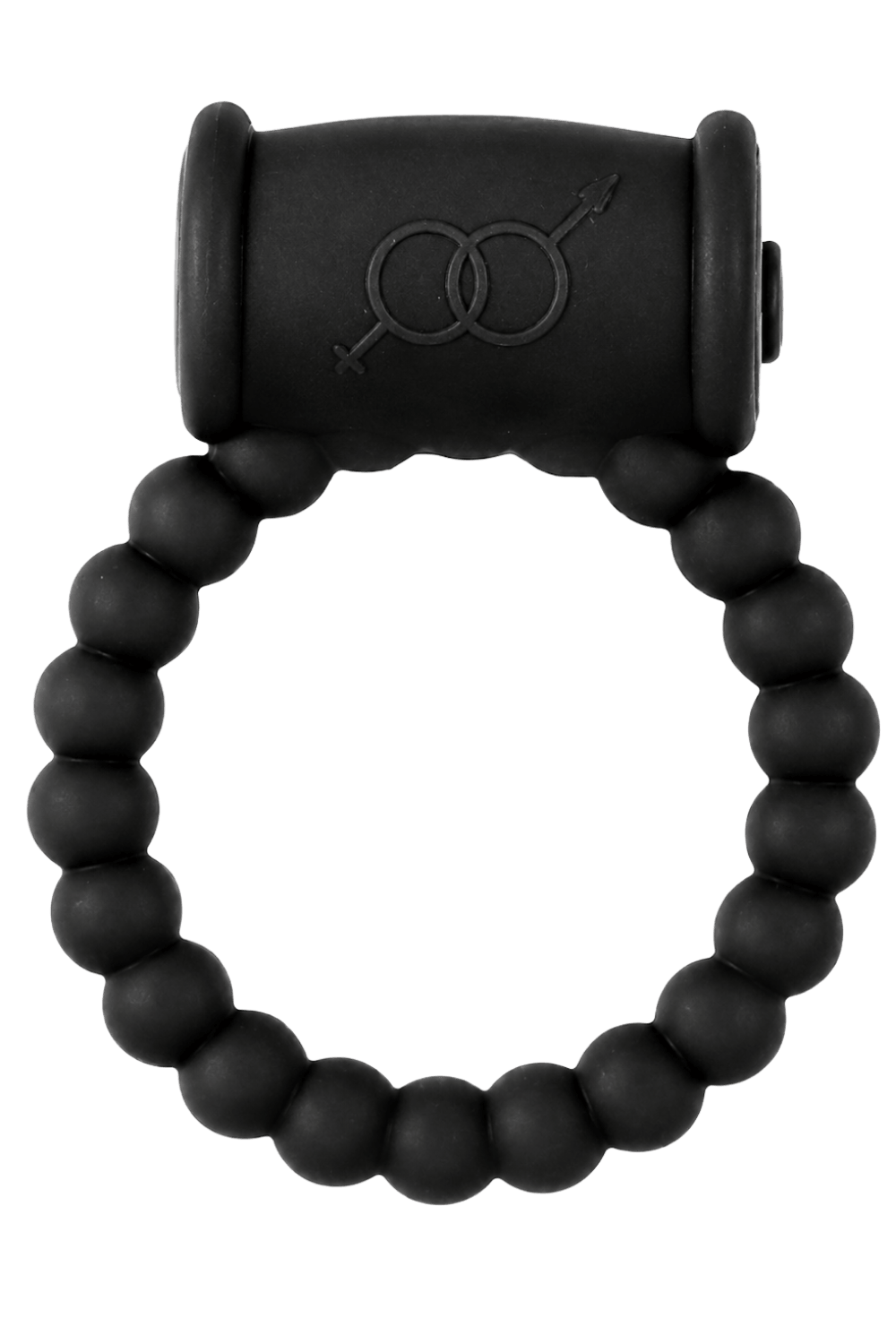 Black Beaded Vibrating Cock Ring + 1 sachet of lubricant — Pocket Pleasure