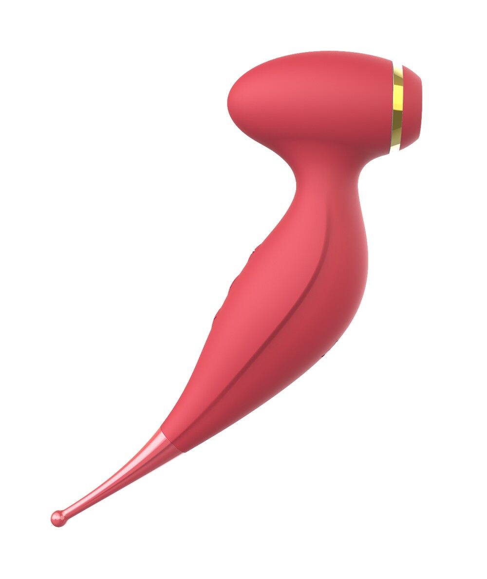 Bird of Paradise - 2-in-1 Vibrator with Clitoral Vibration via Membrane and Red Stimulating Tip