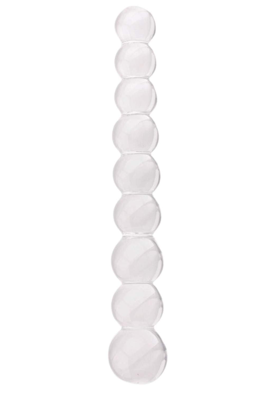 Transparent Glass Anal Beads + 1 sachet of lubricant — Pocket Pleasure