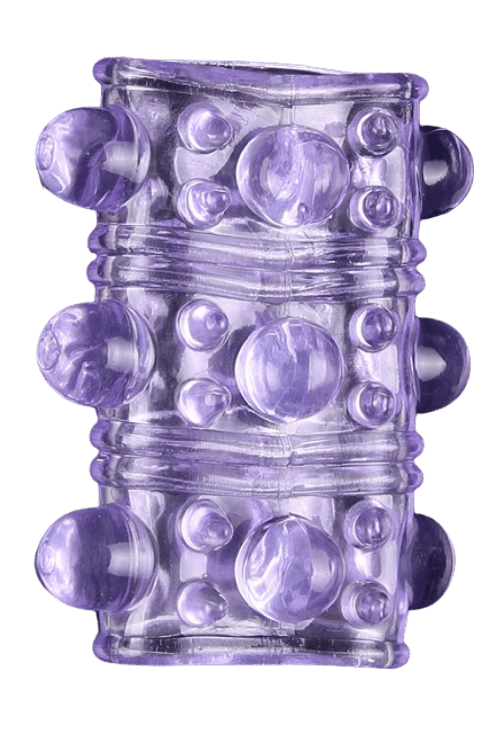 Purple Textured Penis Sleeve + 1 Lubricant Sachet — Pocket Pleasure